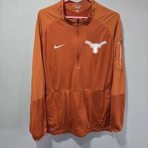 NIKE Dry Dri Fit Texas Longhorns Hybrid Jacket Pullover - Burnt Orange Large